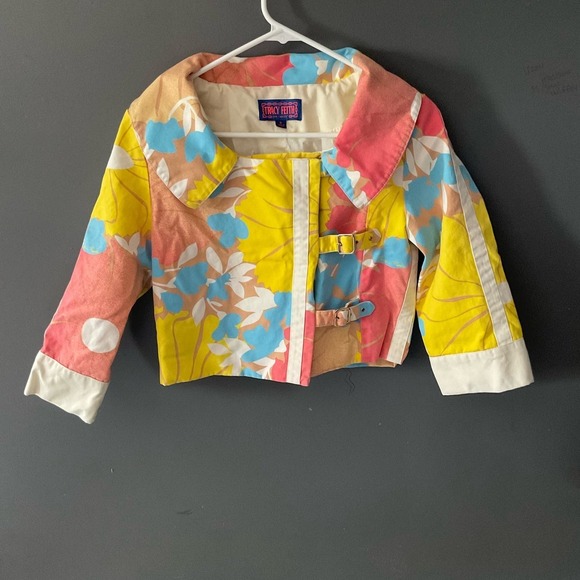 Tracy Feith x Target Floral Spring Colors Yellow Pink Blue Women’s Small - Picture 2 of 7